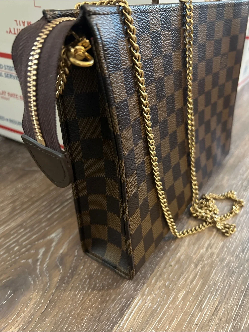 Inspired Damier Ebene Checkered Document Folio - Brown/Chocolate NWOT